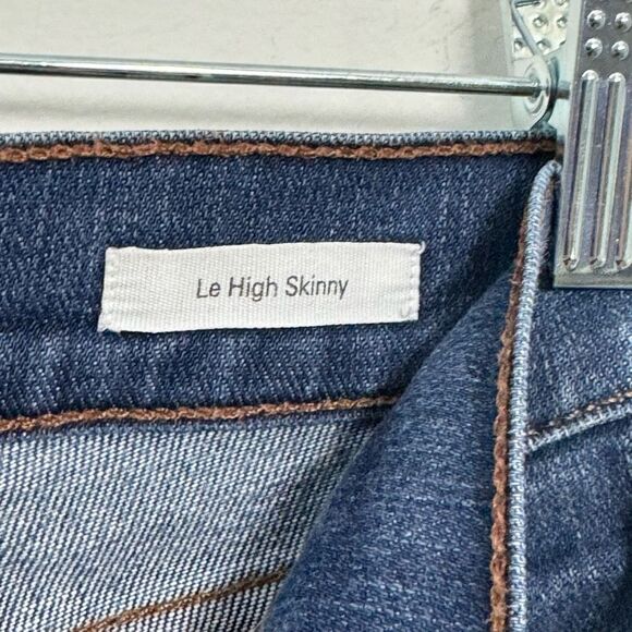 Frame Women's High Rise Medium Wash Skinny Denim Blue Jeans Size 24 - Picture 7 of 9